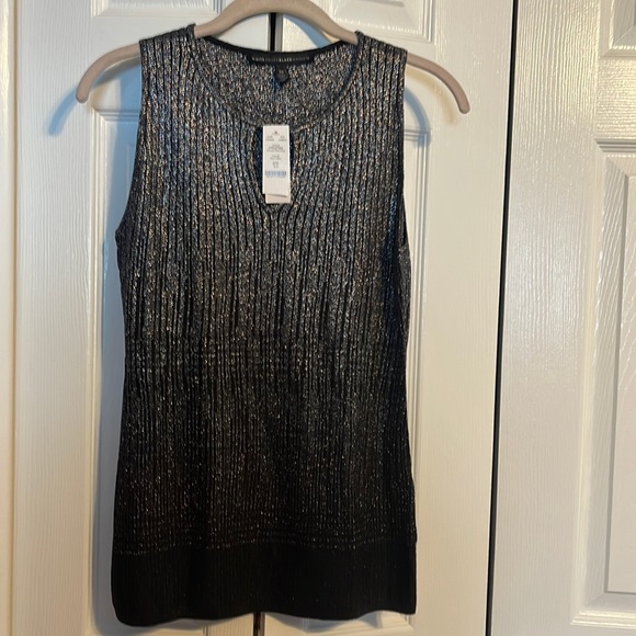 NWT White House Black Markets shimmer Ombre shell sleeveless shirt size XS - Picture 2 of 8